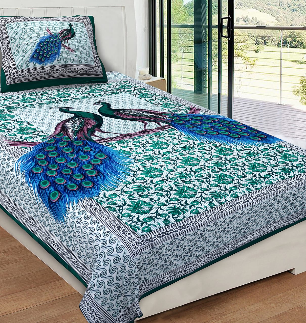 Buy Dilwala handloomone set of premium cotton printed single bed