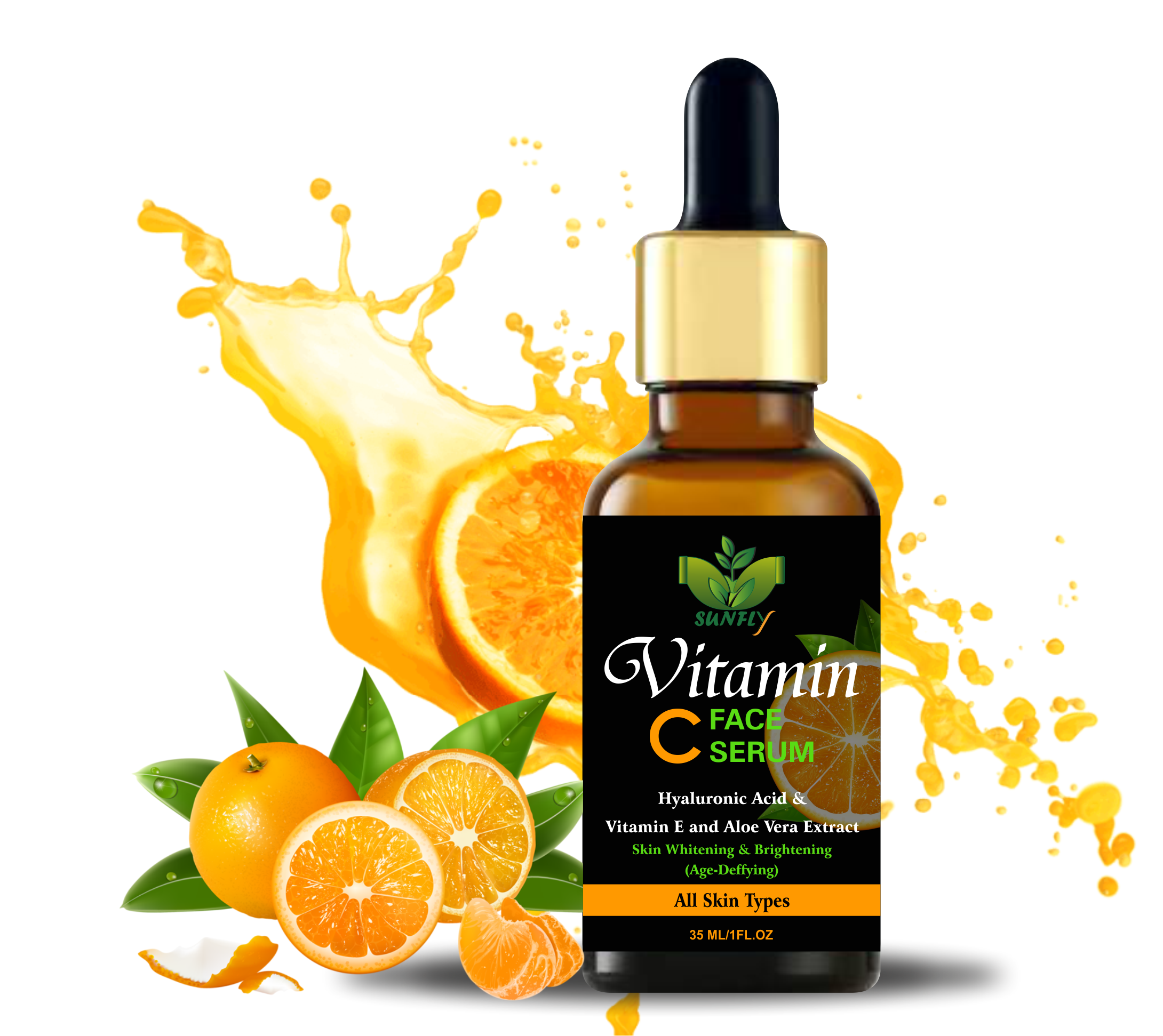 Buy SUNFLY Vitamin C Serum (30ML) With Hyaluronic Acid, Glowing Skin ...