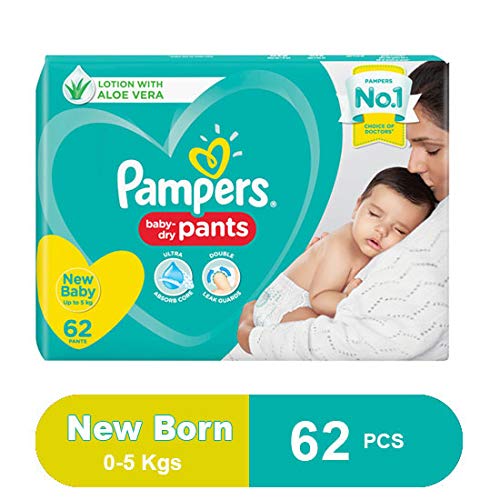 Pampers New Diaper Pants, New Born  62 Count 