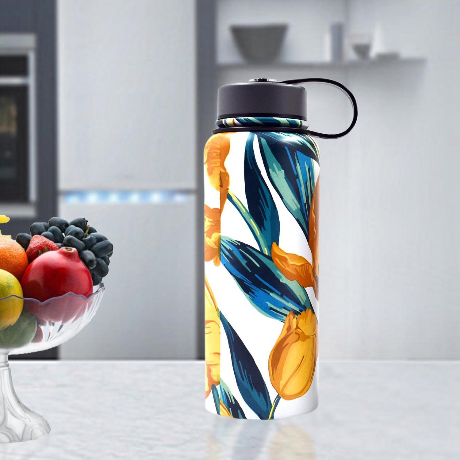 Floral Trendy Stainless Steel Flask - 1200 ml main image 1