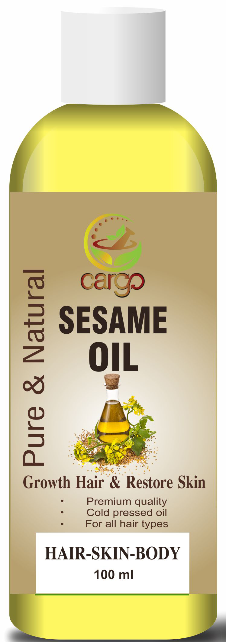 Buy Cargo Organic Sesame Oil (Pure Cold Pressed Oil) For Hair, Body