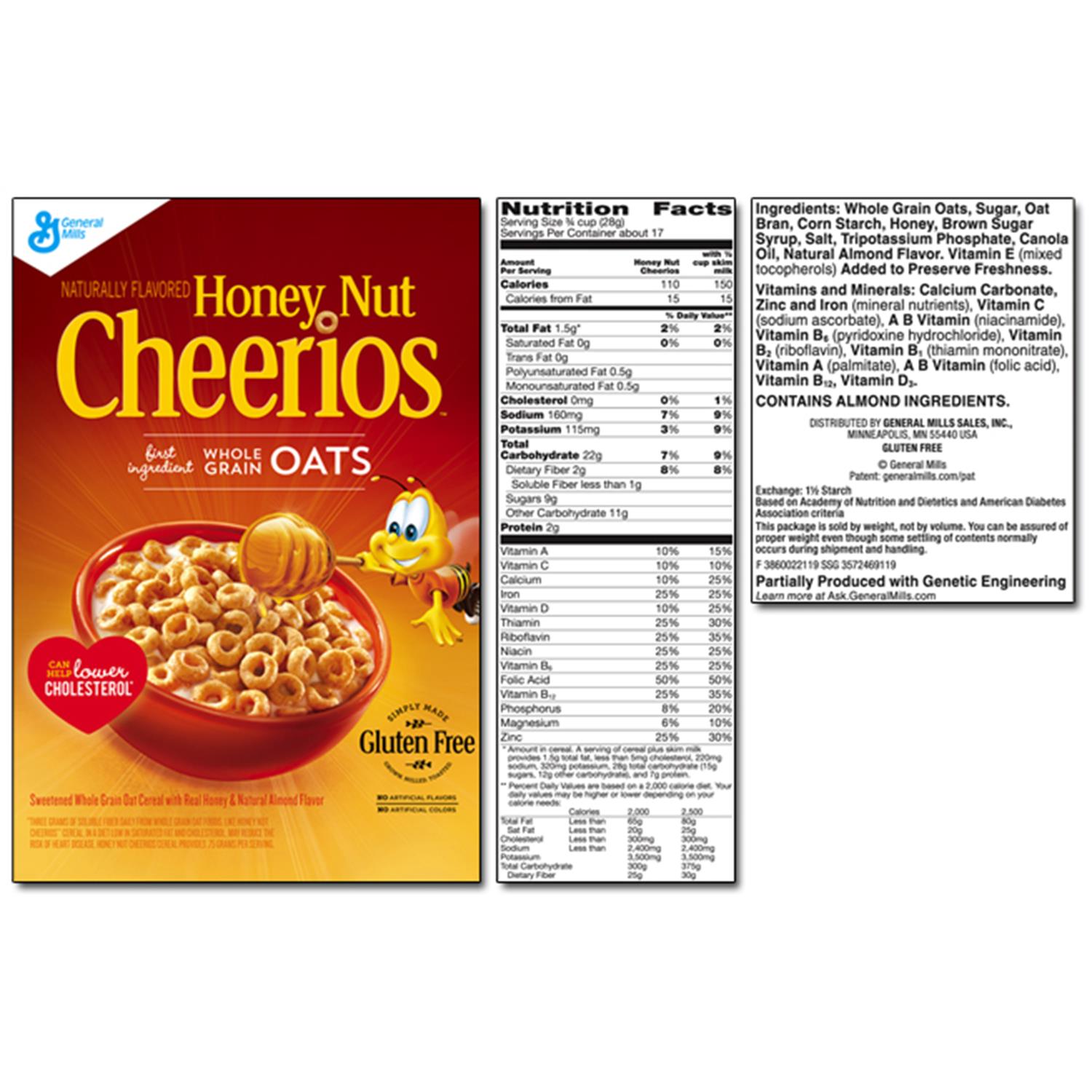 Buy General Mills Honey Nut Cheerios, Whole Grain Oats 306g (10.8oz