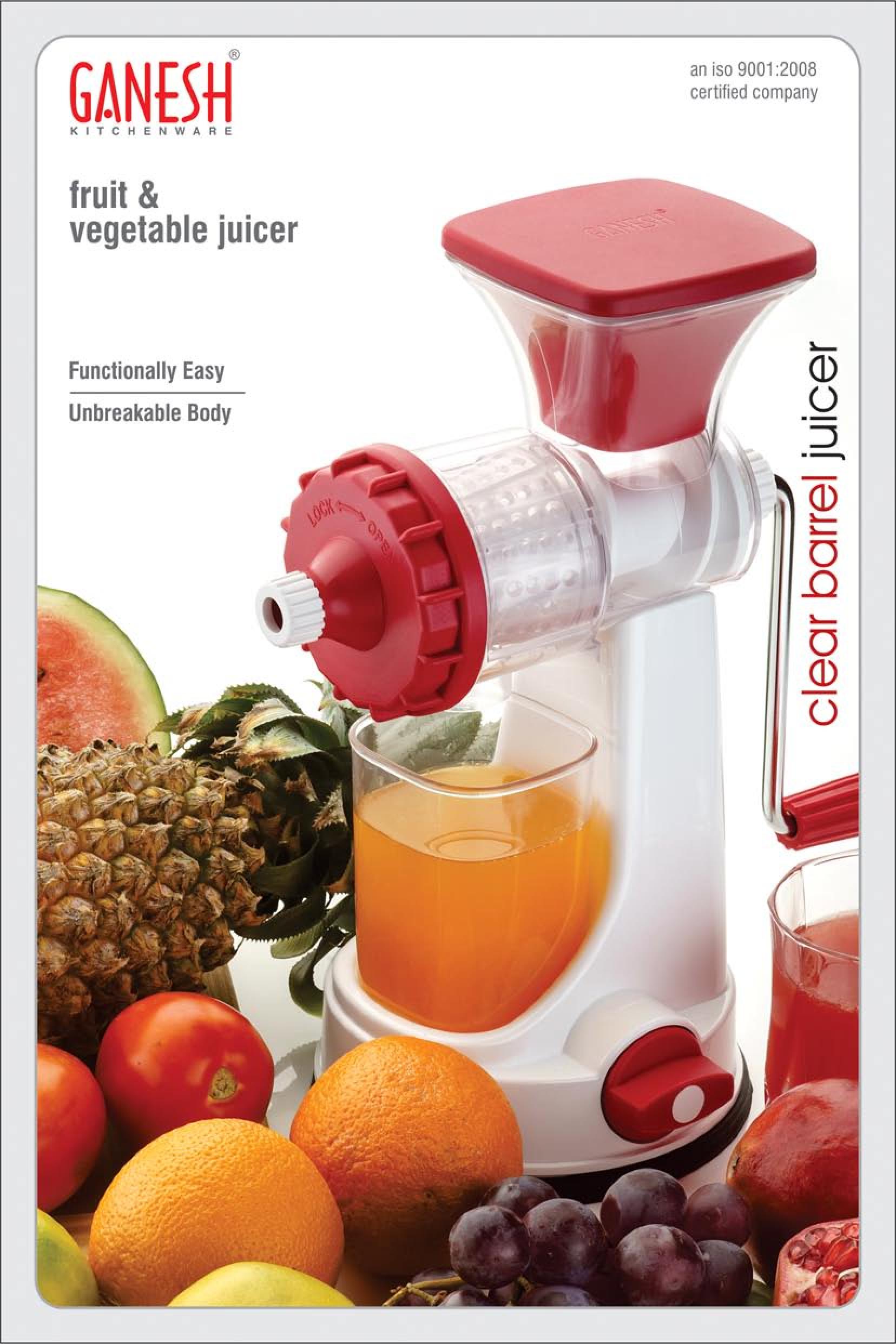 Buy Ganesh New Improve Fruits Vegetables Juicer Multicolor Online