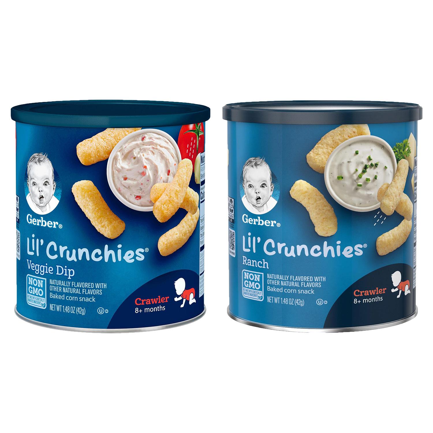 Buy Gerber Lil' Crunchies Combo (Pack of 2) - Ranch + Veggie Dip Online ...