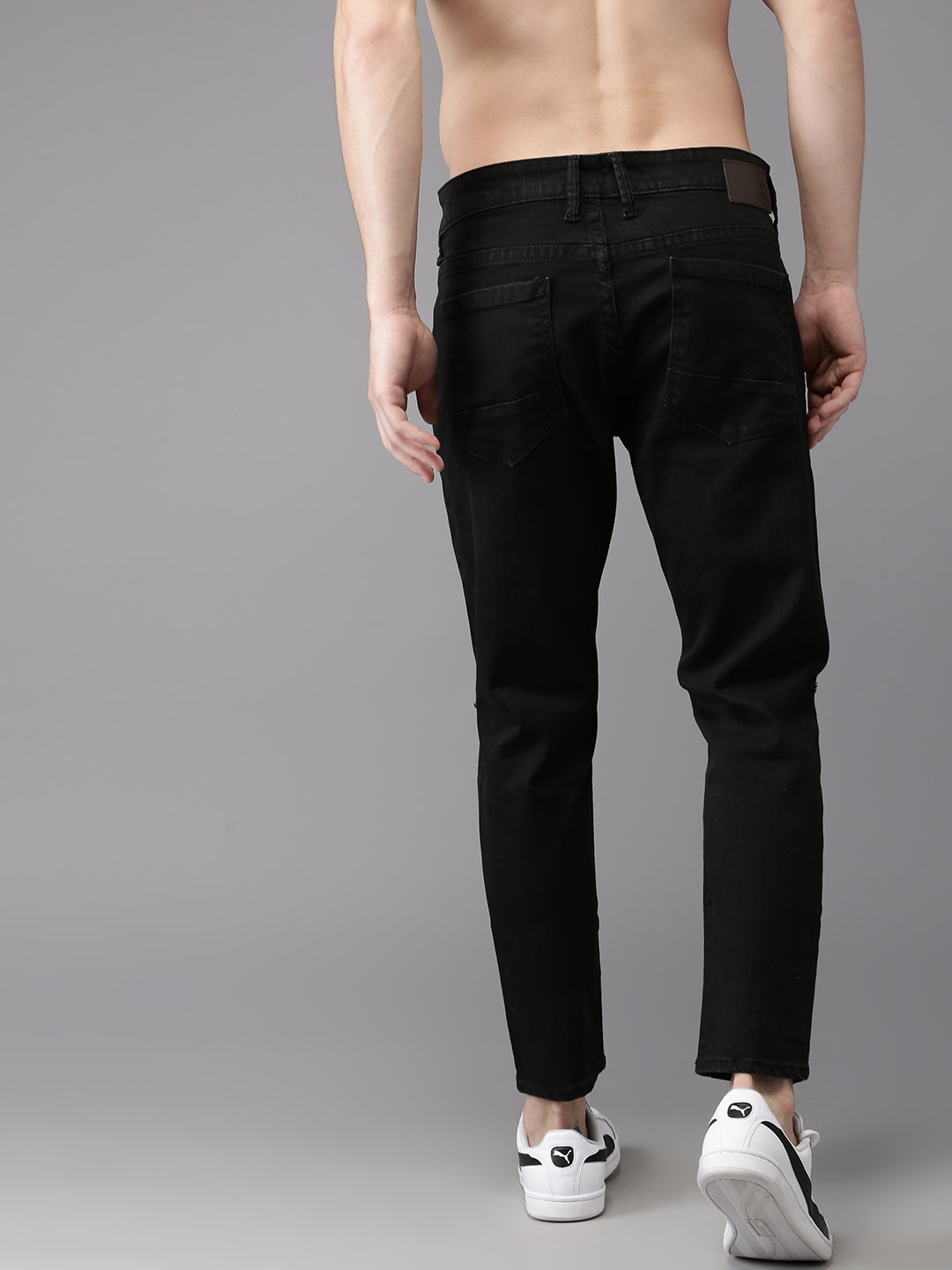 Buy Hootry Men's Slim Fit Black Jeans Online @ ₹799 from ShopClues