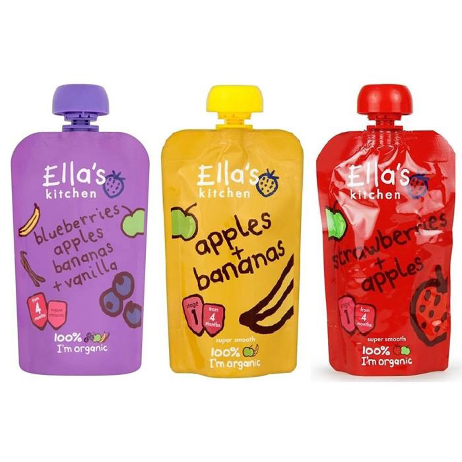 Buy Ella's Kitchen Puree Combo (Pack of 3) - Assorted Options 71 Online ...