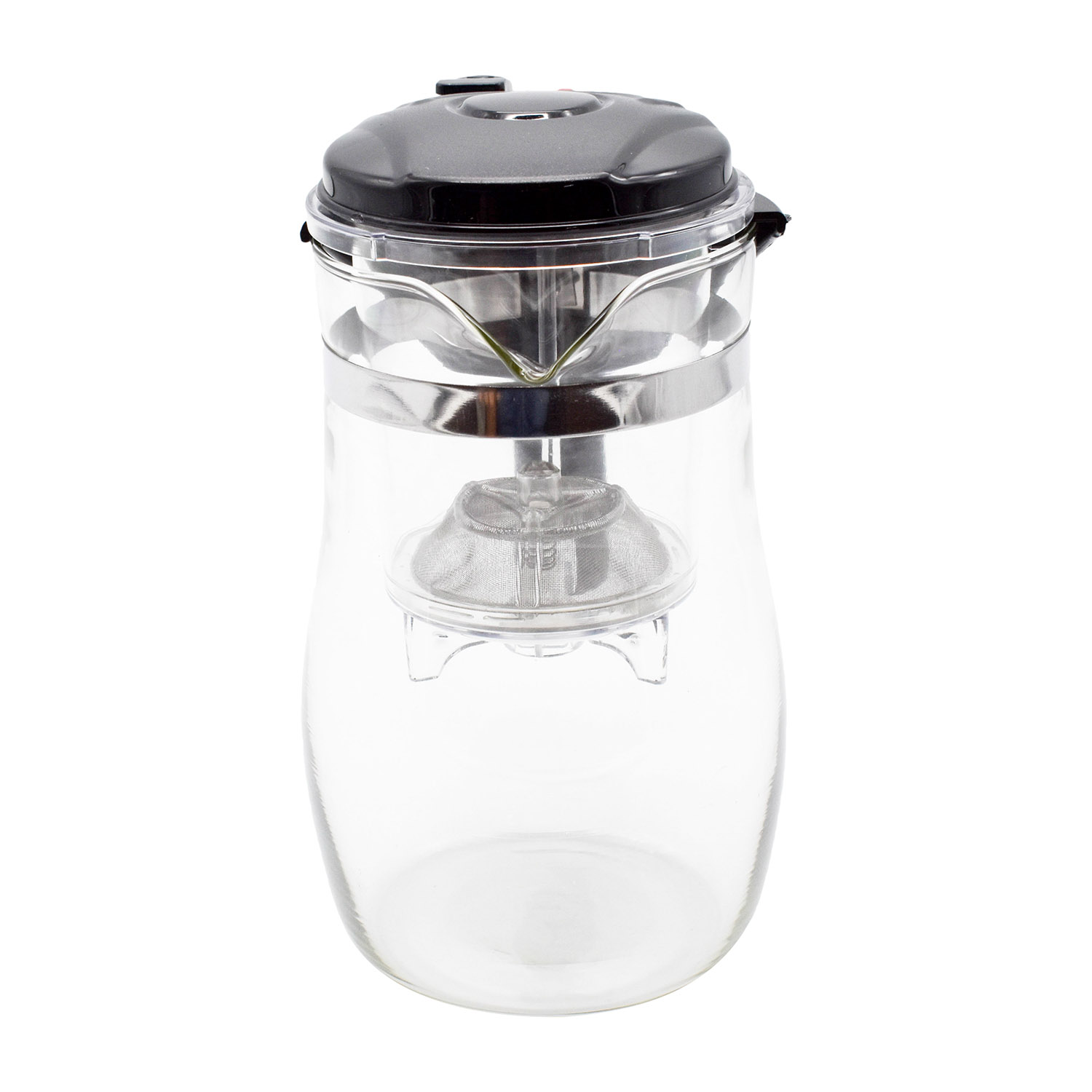 Buy Glass Kettle with Strainer/Infuser with Auto Release Button 750ml