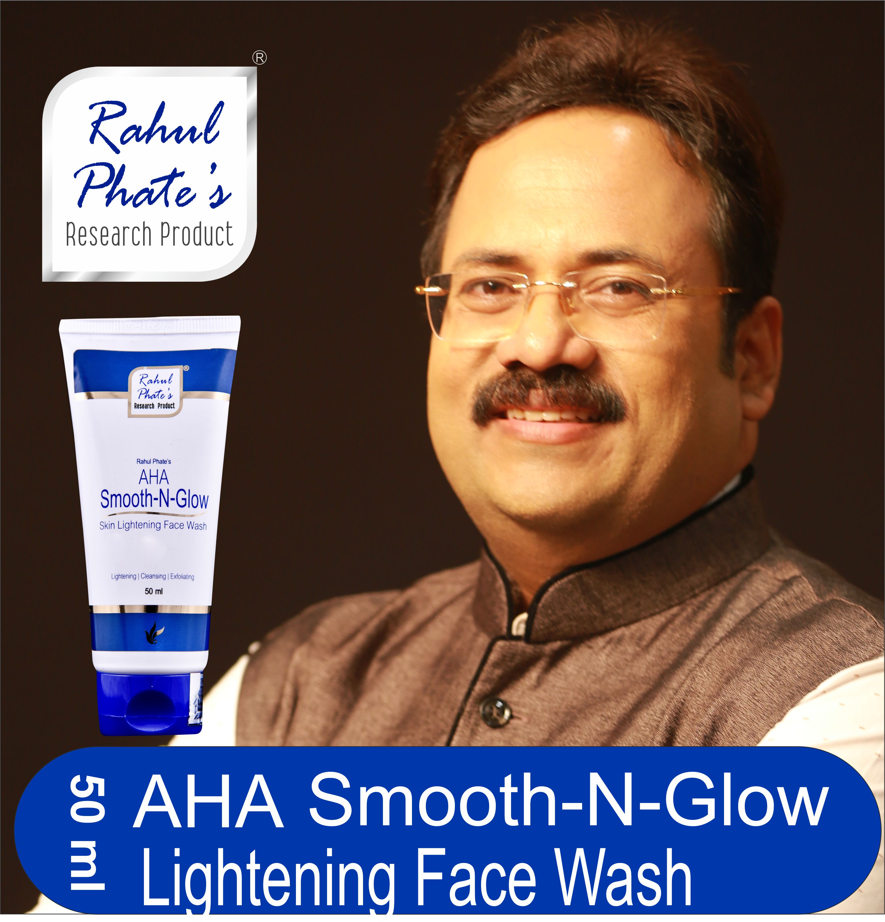 Buy Rahul Phate AHA SmoothNGlow Skin Lightening Face Wash 50 ml