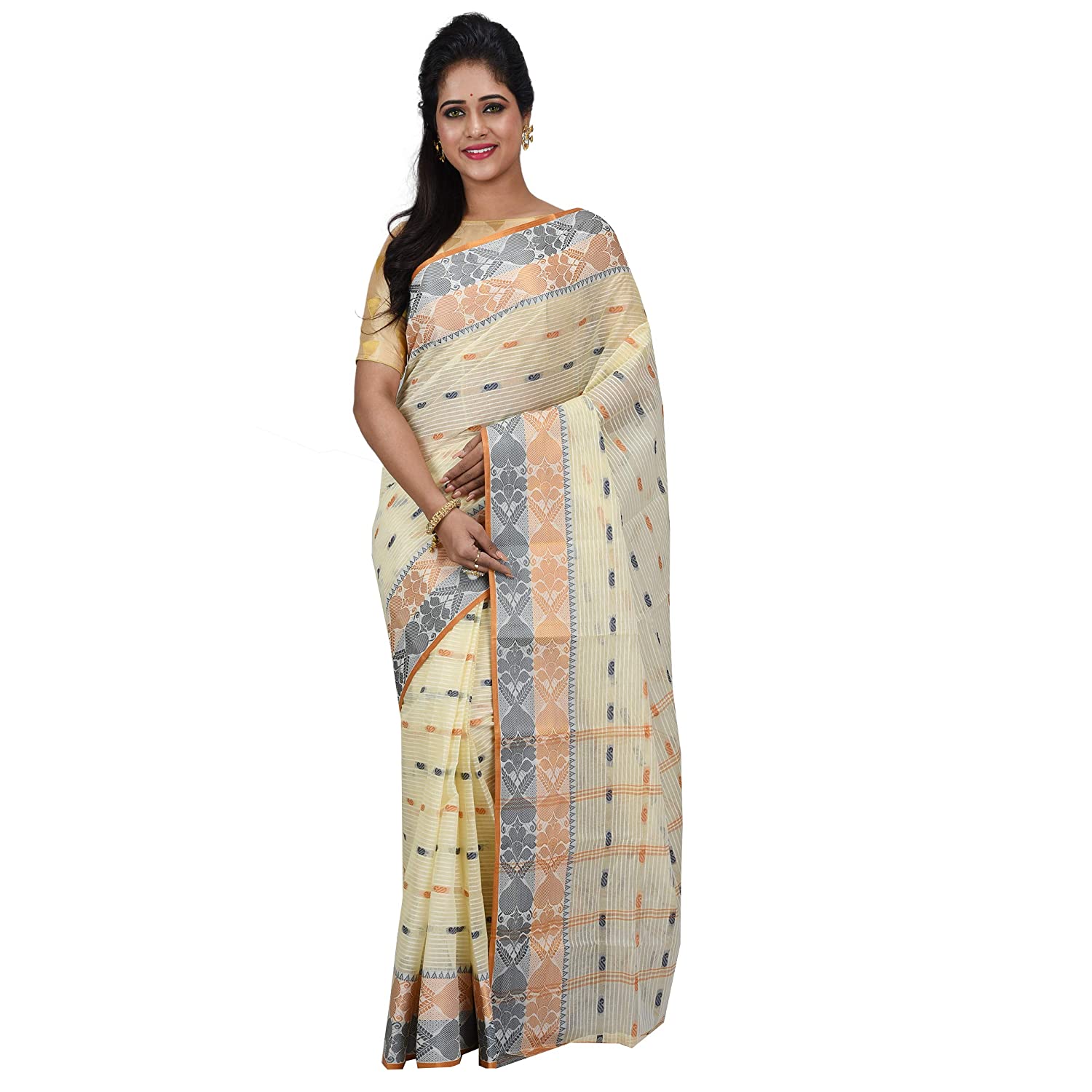 Buy Desh Bidesh Women Pure Bengal Tant Traditional Handloom Bengali ...