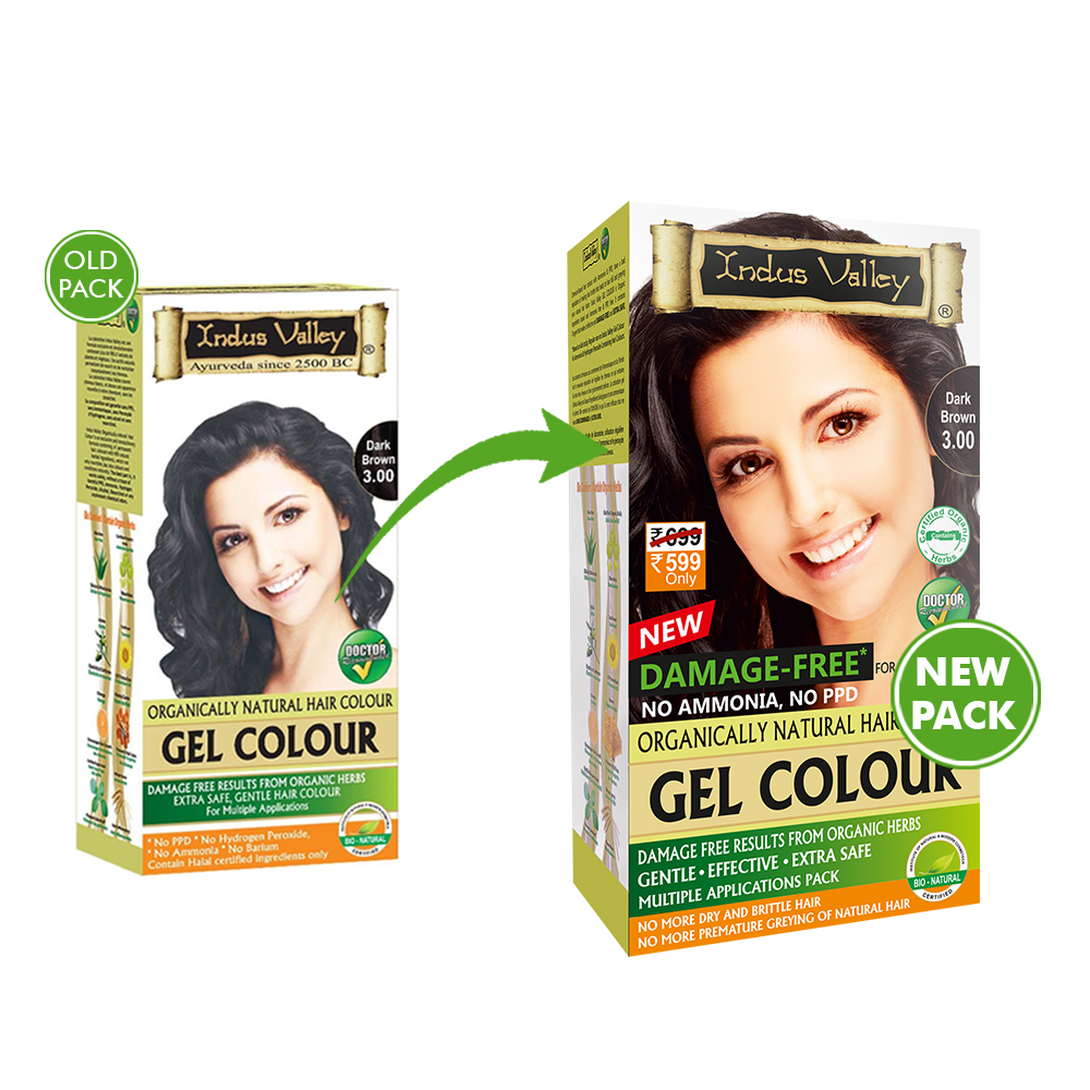 Buy Indus Valley Organically Natural Gel Hair Colour Colour Dark Brown ...