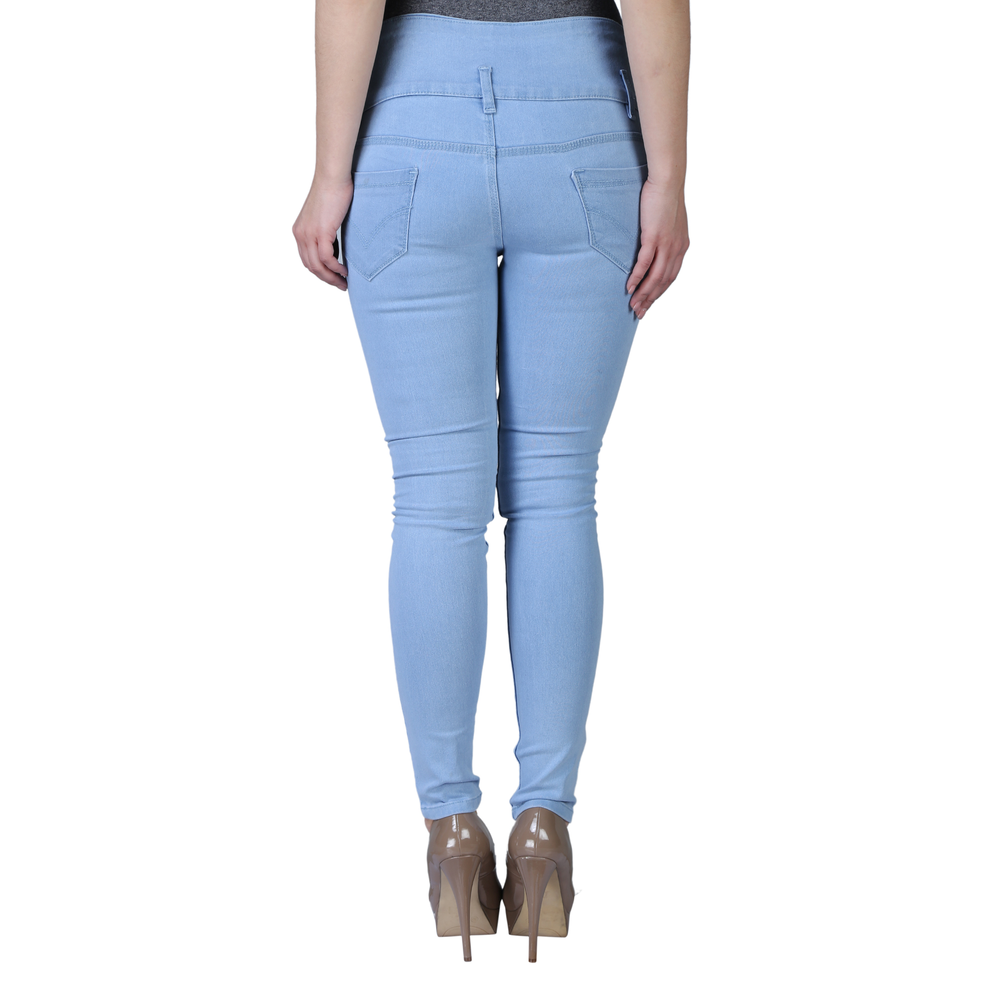 Buy Hootry Women's Slim Fit Light Blue Jeans Online @ ₹699 from ShopClues