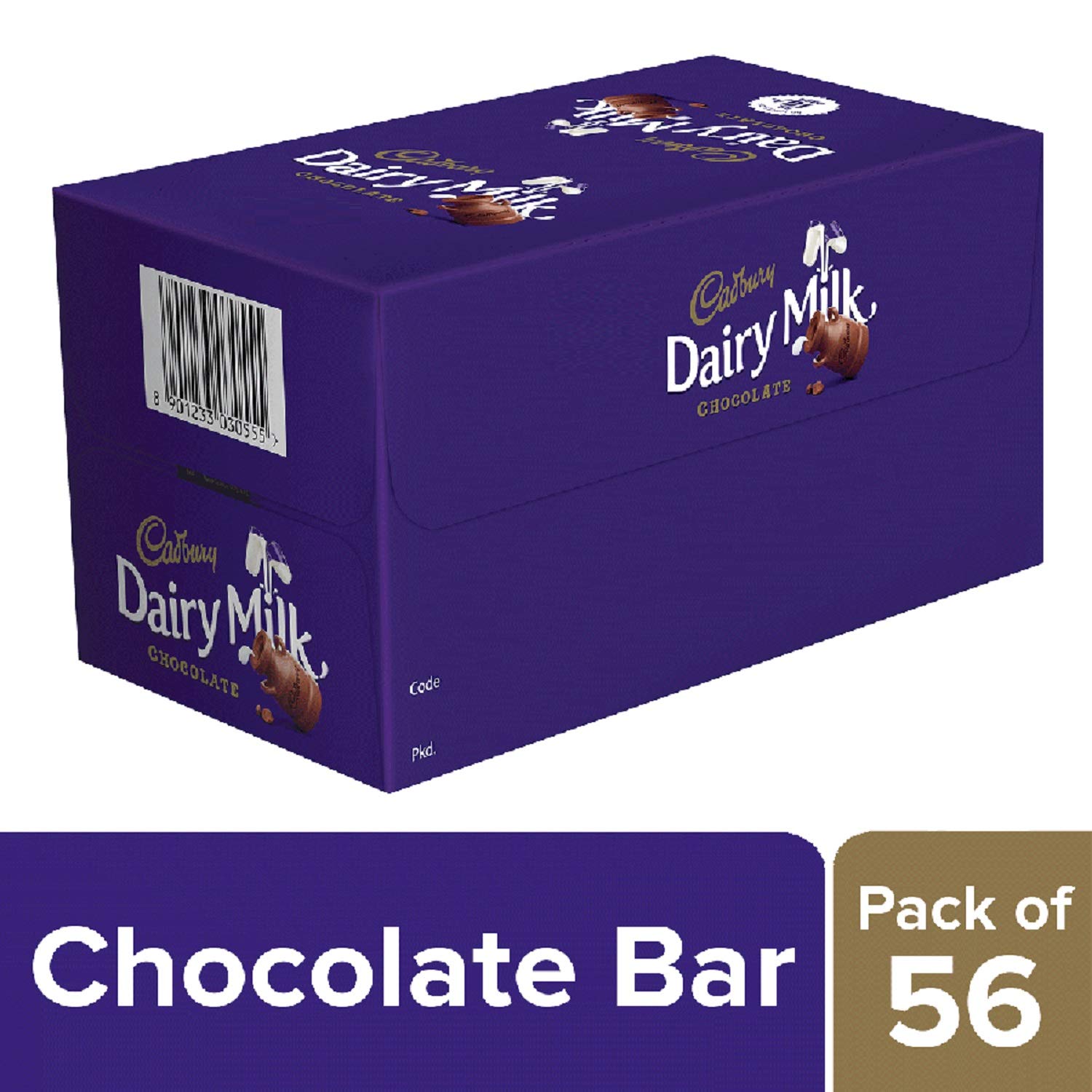 Buy Cadbury Dairy Milk Chocolate (12.5g, Pack of 56) Online ₹560 from