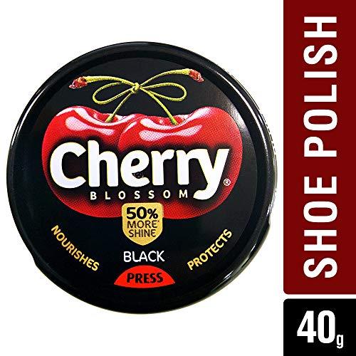Buy Cherry Blossom Wax Shoe Polish Black, 40g( Pack of 2 ) Online