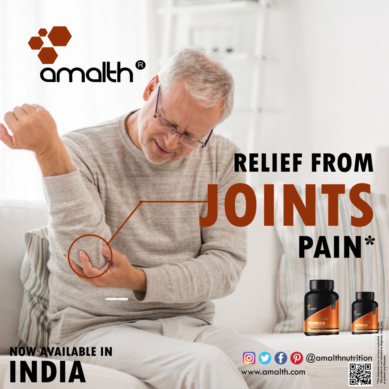 Buy Boswellia Extract Joint Support Supplement, Joint Pain 90 Capsules