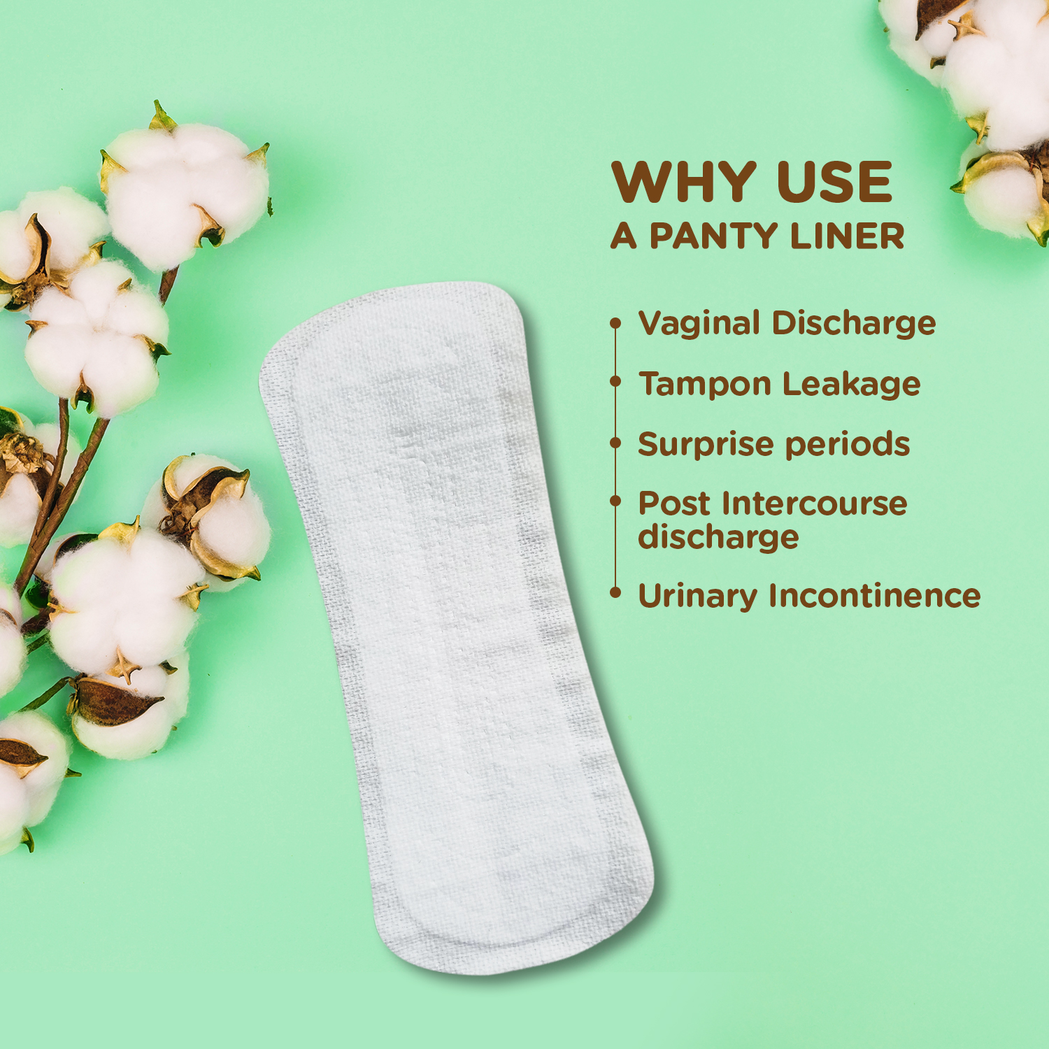 Buy Yoni Organic Cotton Panty Liners (Long 20) Online @ ₹354 from ShopClues