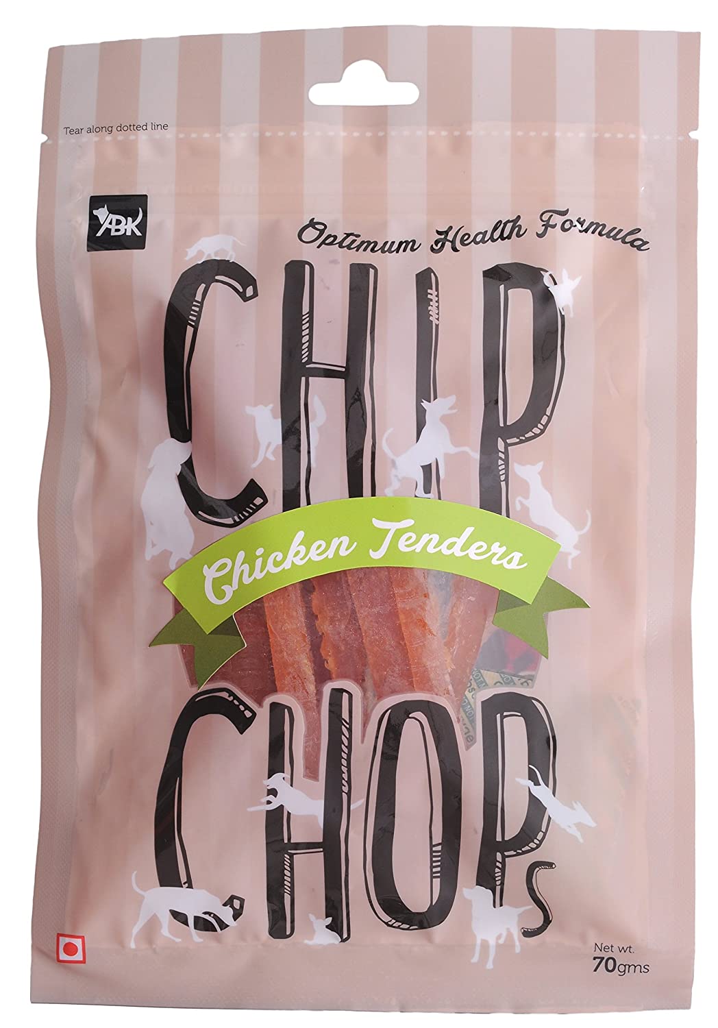 Buy Chip Chops Chicken Tenders Slice, Dog Treat, 70g, Optimum Health