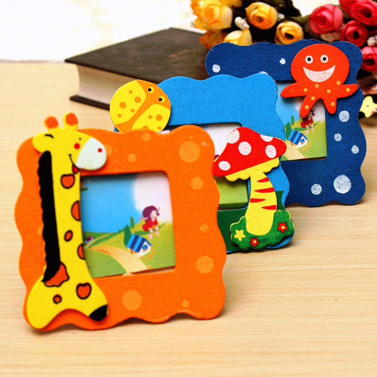Colorful Small Frame Buy Kuhu Creations Colorful Wooden, Small Photo Frame, Cute and ...