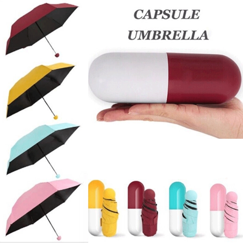 Buy Smart Designer Ultra Mini UV Coated 4Fold Travel Capsule Umbrella