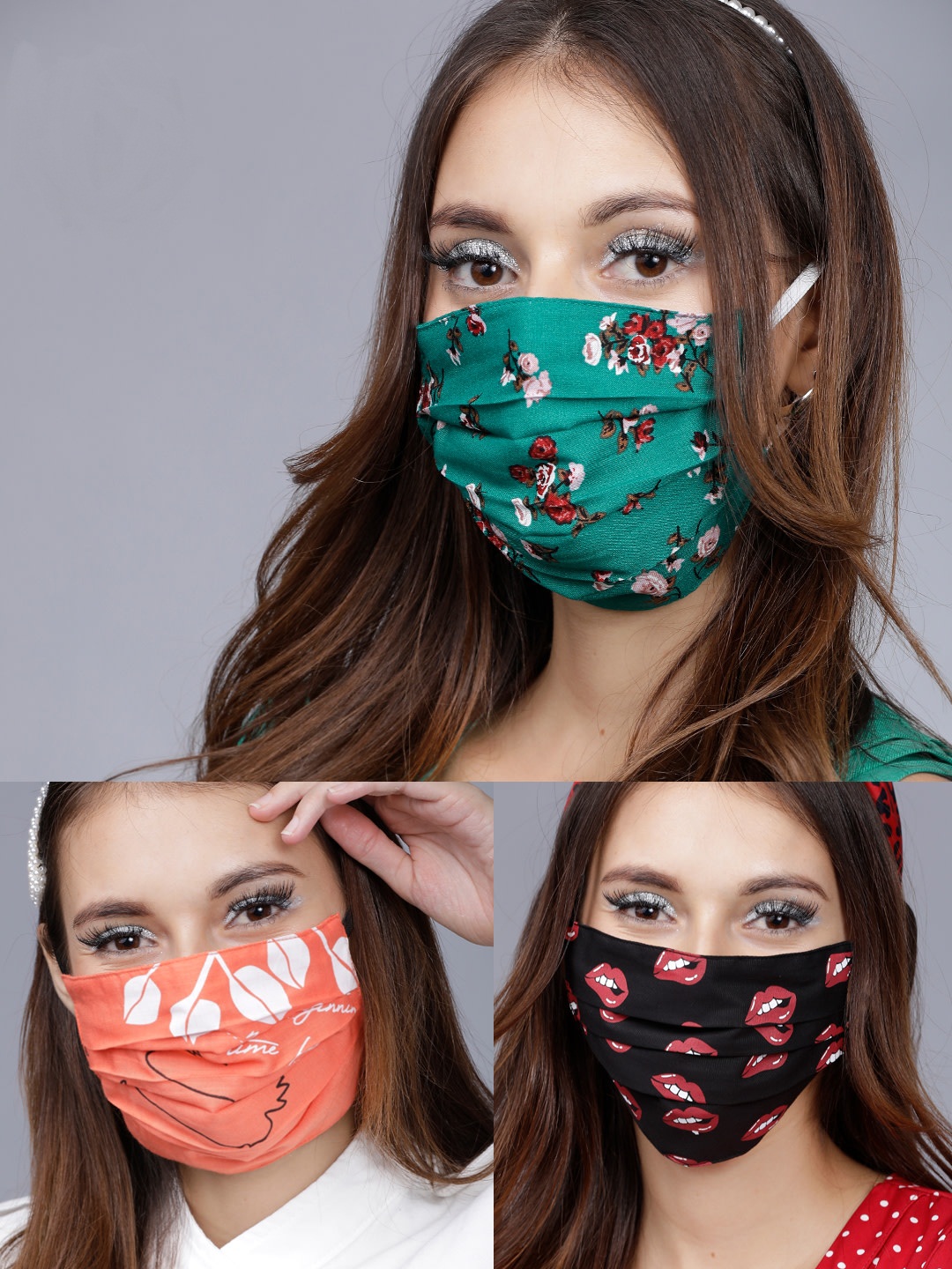 Buy 100 Cotton Face Mask (Pack of 4) Washable, Reusable Online ₹305