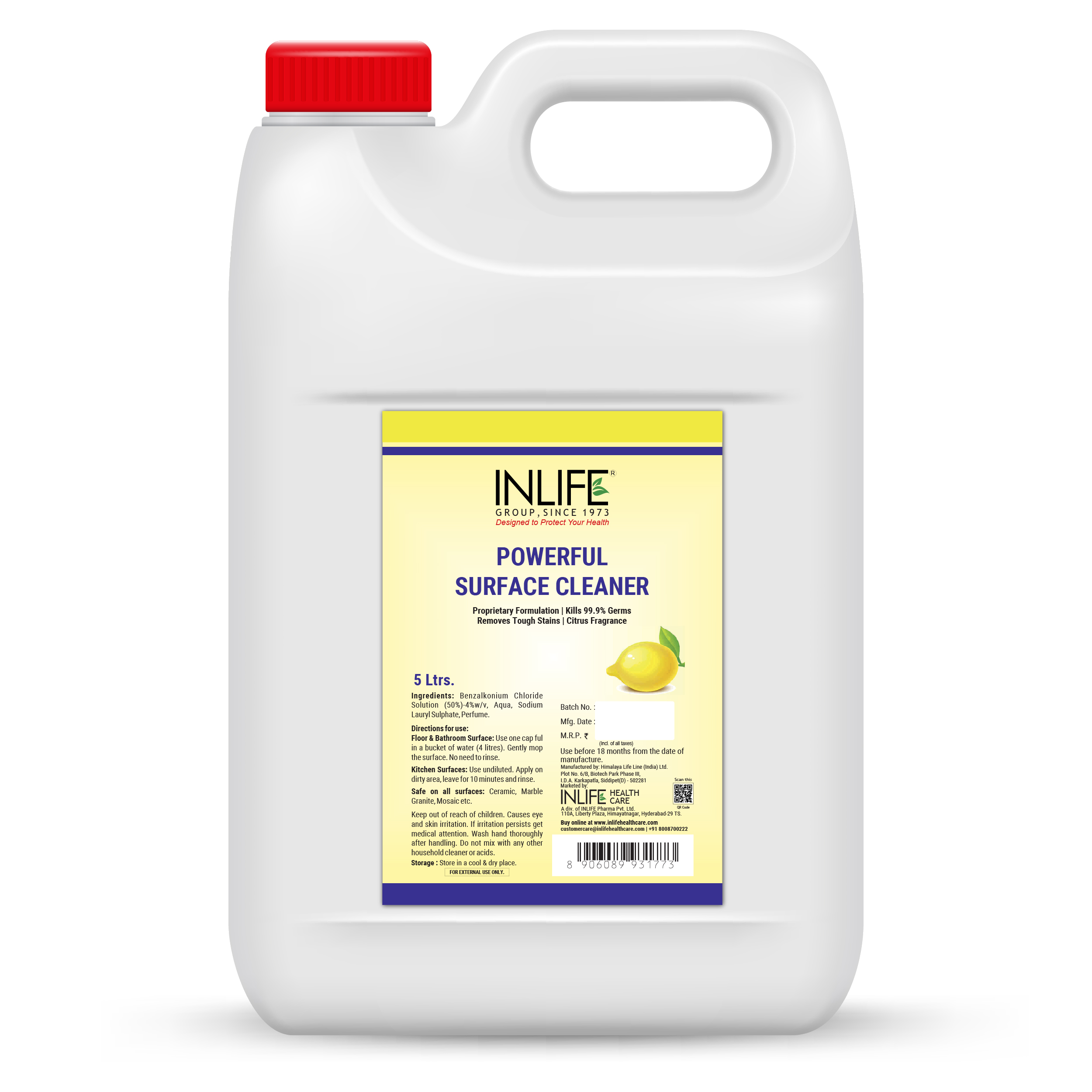 Buy INLIFE Disinfectant Powerful Surface Floor Cleaner Extra Strong, Benzalkonium Chloride
