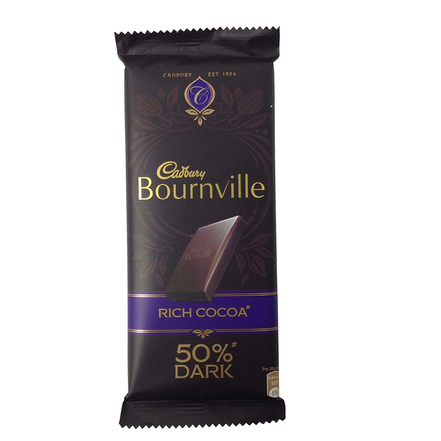 Buy Cadbury-Bournville Rich Cocoa 50 % Dark Chocolate-80 Gm Online ...