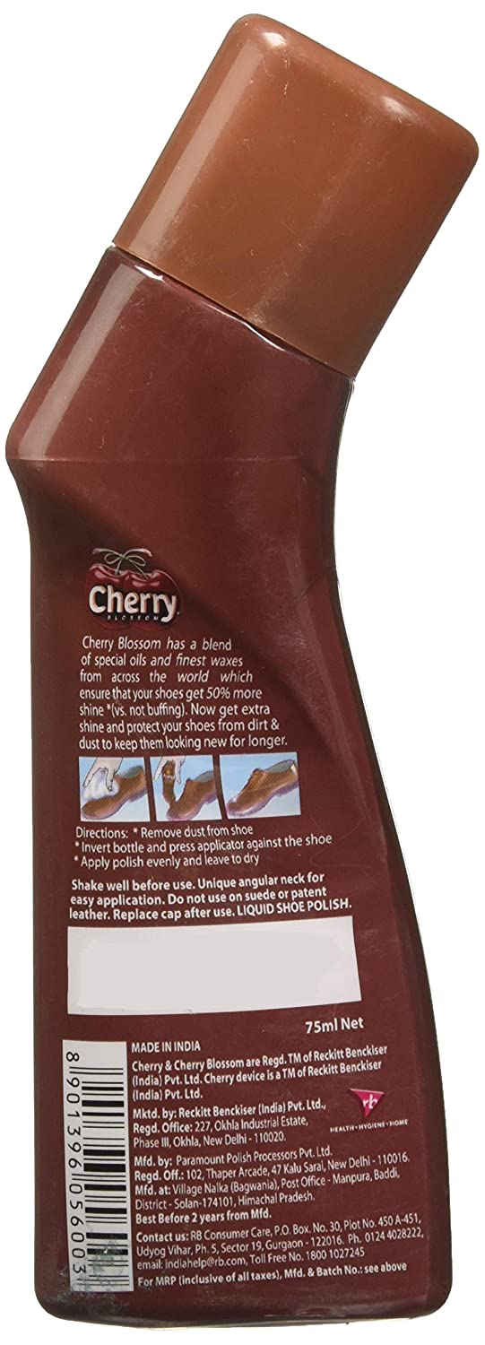 Buy Cherry Blossom Dark Tan Liquid Shoe Polish 75 Ml Online ₹85 From