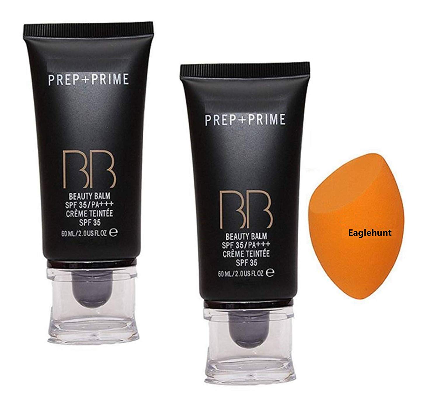 2 prep+prime BB Beauty Balm SPF 35/PA+++ 60ml primer, 1 blender puff