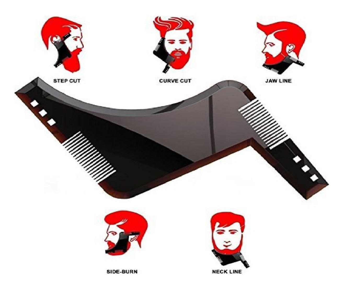 Buy Premium Beard Shaping And Styling Tool With Inbuilt Comb For Perfect Line Up And Edging 2500