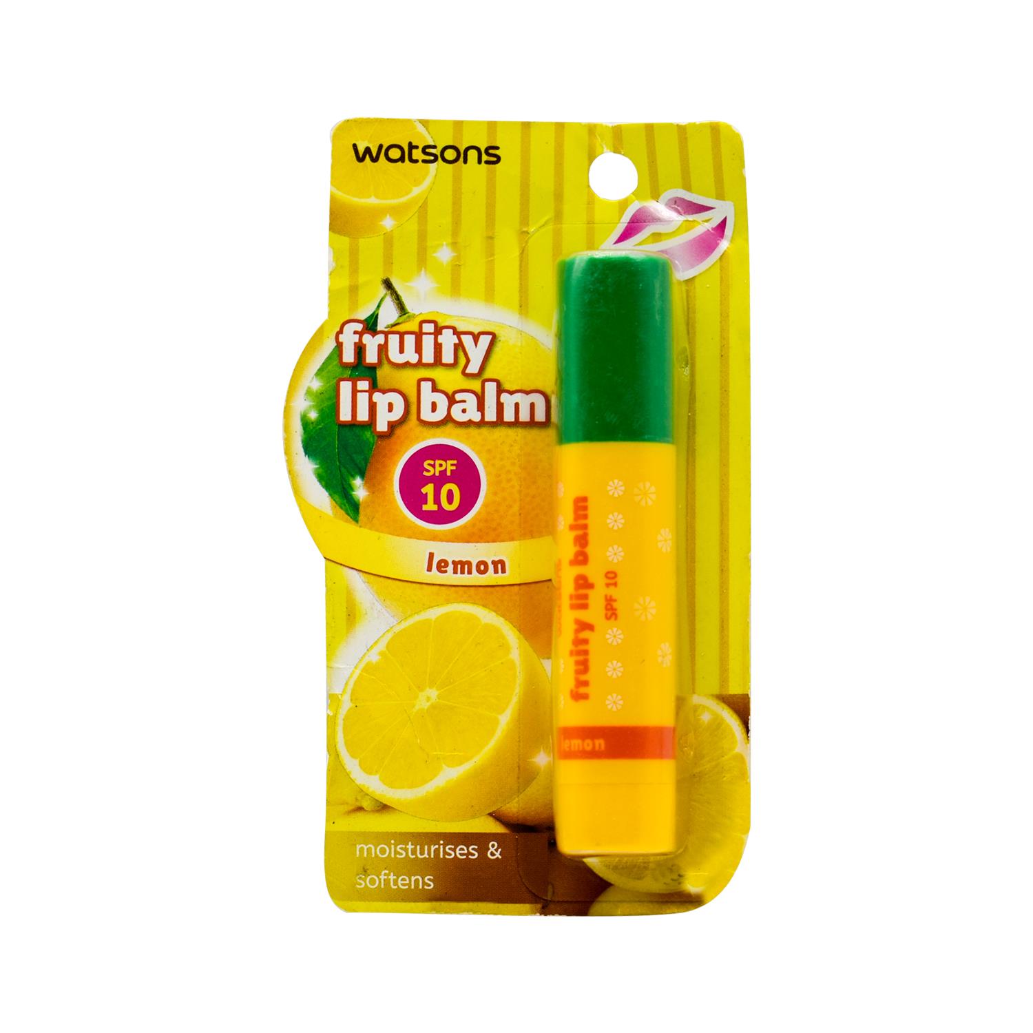 Buy Watsons Fruity Lip Balm, Lemon, SPF 10 Online @ ₹450 from ShopClues