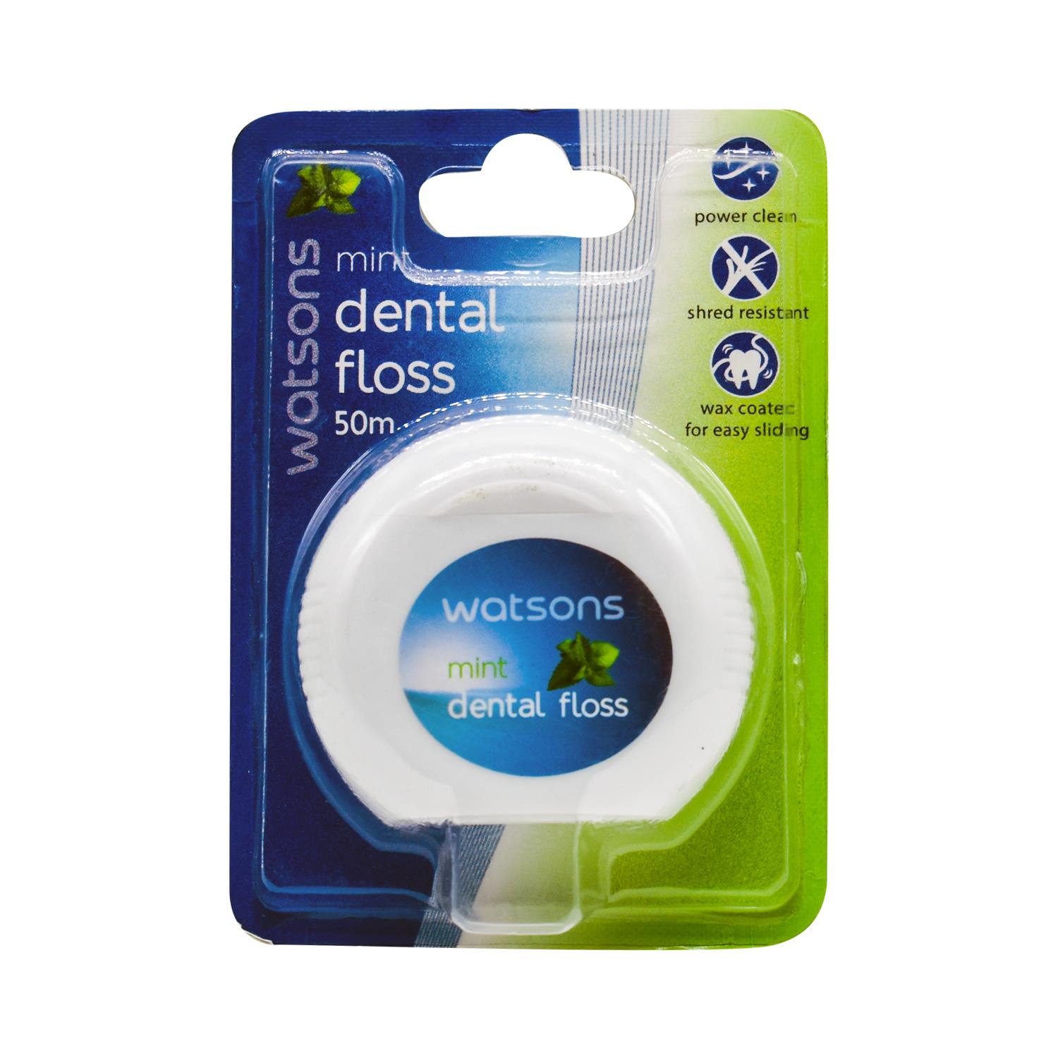 Buy Watsons Mint Dental Floss 50m Online ₹425 from ShopClues