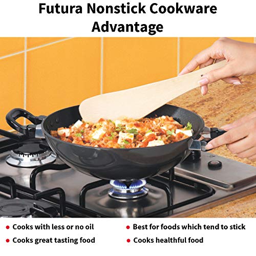 Buy Hawkins Futura Non-Stick Kadhai Deep-Fry Pan 4 Litre Black Online ...