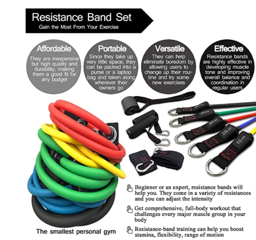 Buy AGAM 5 in 1 Exercise Toning and Resistance Tubes Set (5Level