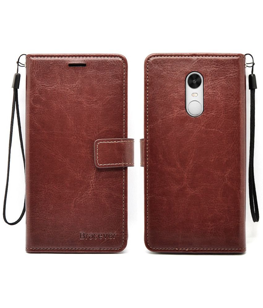 Redmi Note 4 Flip Cover by Bracevor Brown
