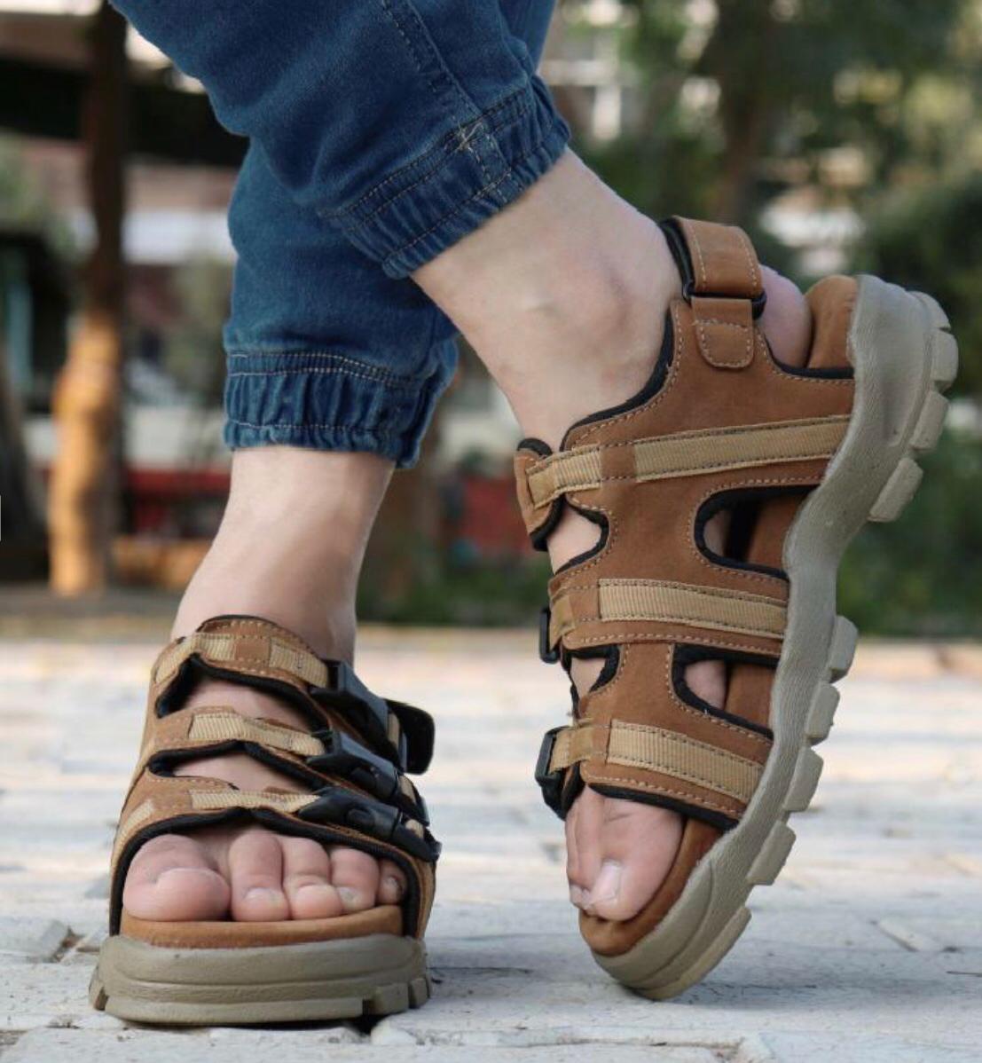 Buy Way Beach Tan Velcro Closure Sandals For Men Online ₹1999 From 