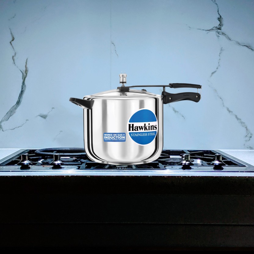 Buy Hawkins Stainless Steel 10 L Induction Bottom Pressure Cooker(Stainless Steel) Online