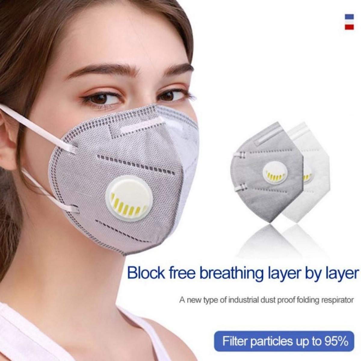 Buy Washable Reusable 5 Layers N95 Plus Coatex Anti Pollution Anti Dust Face Mask With Filter 9703