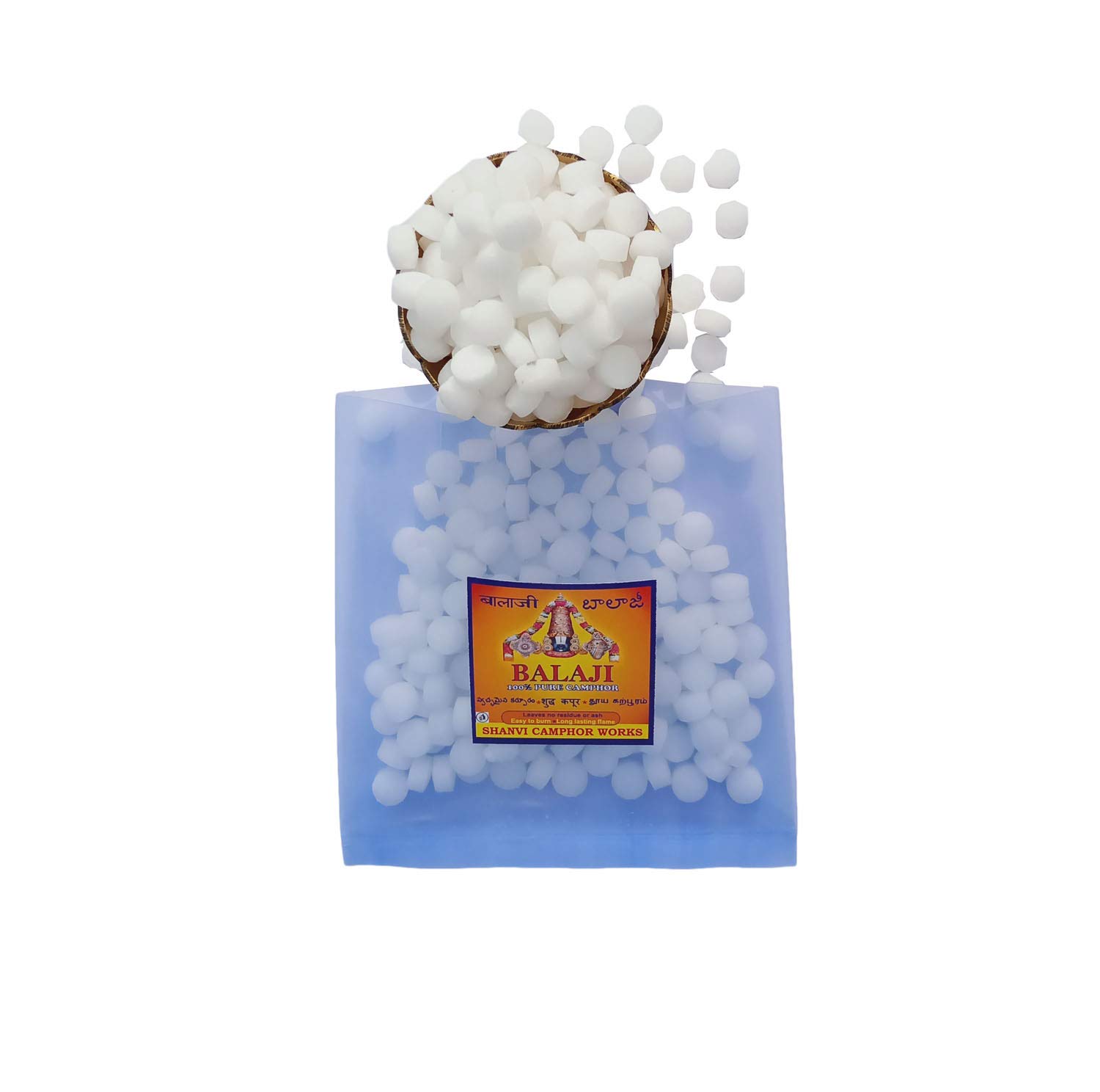 Buy SHANVI CAMPHOR WORKS DESI Pure Camphor for Pooja 50 Grams (Button ...