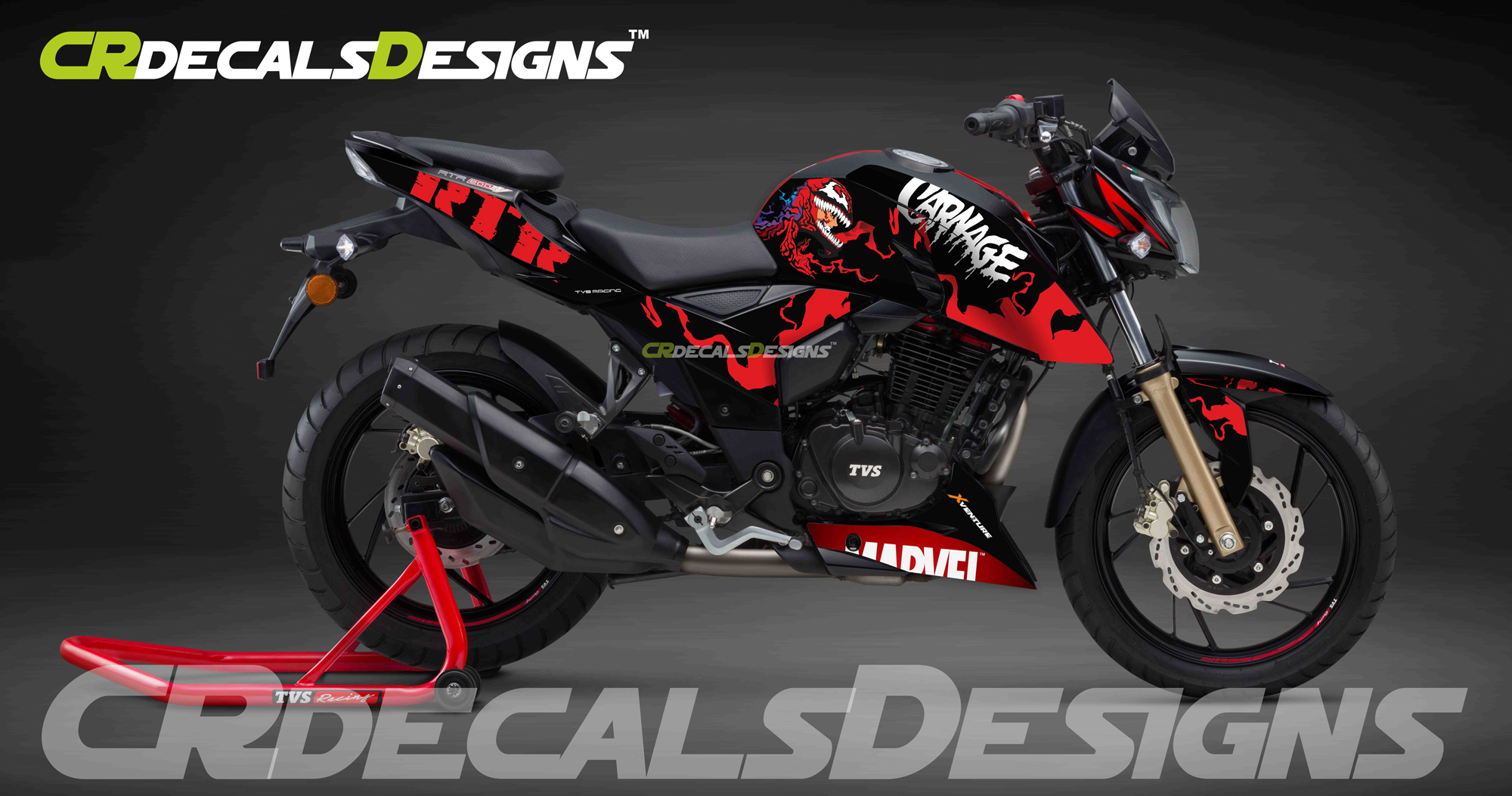 Buy CR Decals APACHE RTR 160/200 4V Custom Decals/ Wrap/ Stickers