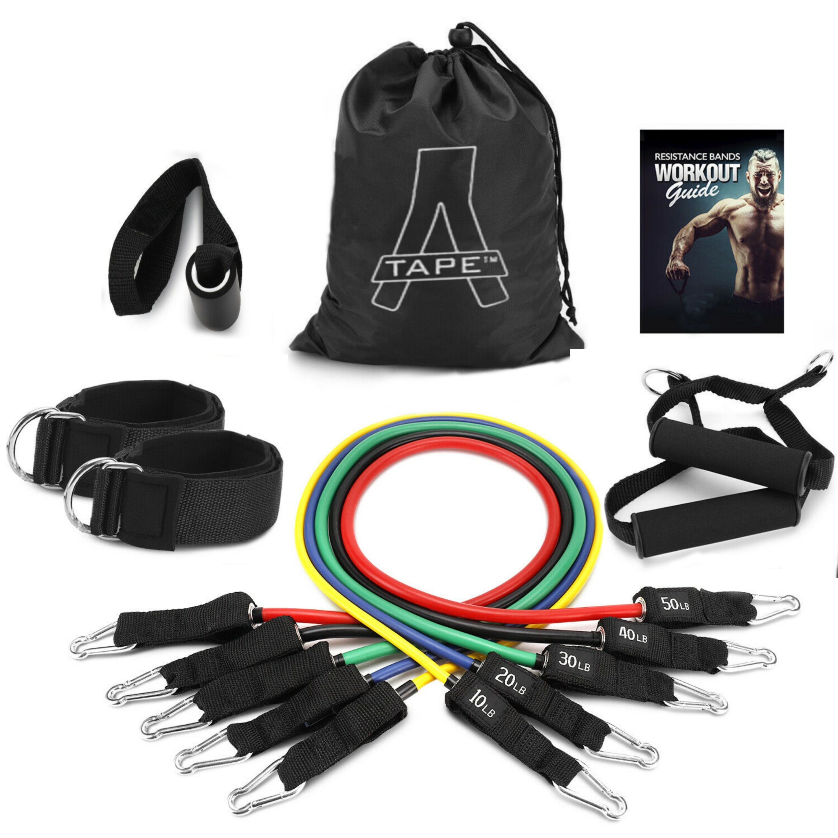 Buy A-TAPE 5-Level Resistance Tube Set for Strengthening and Toning ...