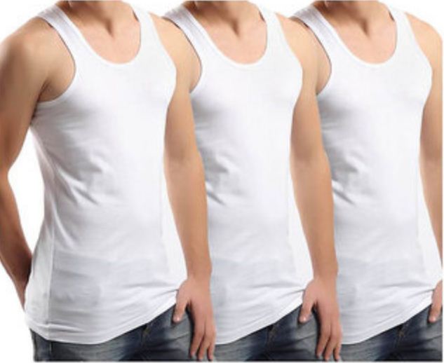 Buy Men White Premium Cotton Vest Combo ( Pack Of 3 ) Online @ ₹299 ...