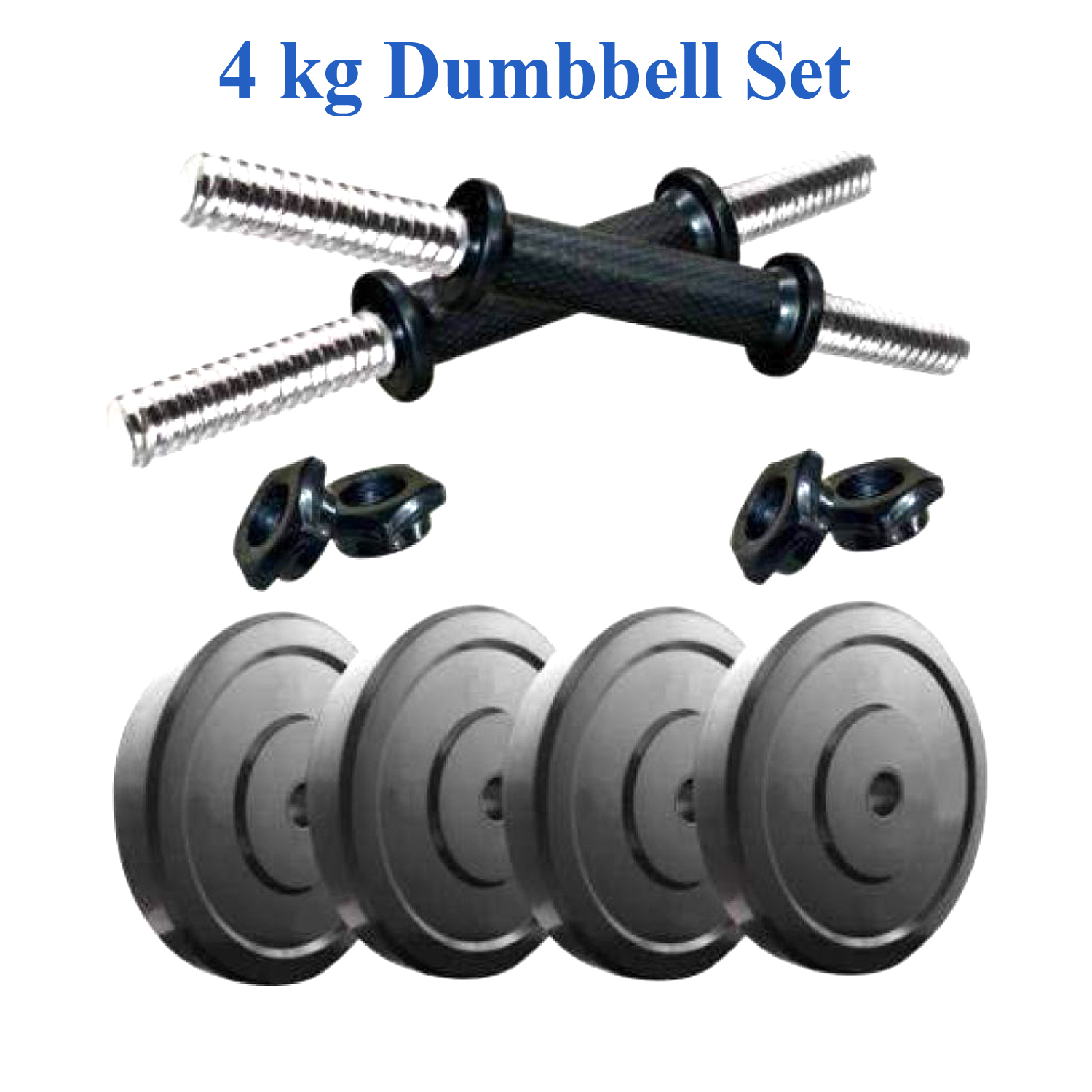 Scorpion 4 kg Dumbbell Set 4 KG Home Gym Dumbbell Set With Gloves Weight Plates 2 kg x 2 pcs 4 kg