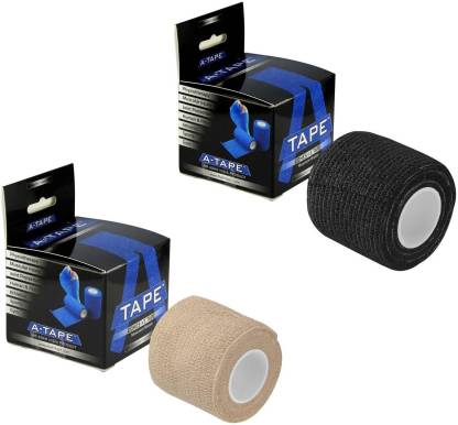 Buy A-TAPE Self Adhesive Bandage Cohesive Black Beige (5 cm X 4.5 ...