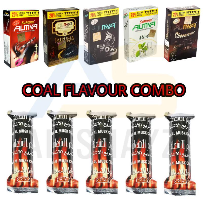 Buy Premium Quality Mixed Hookah Flavour Combo With Magic Coal (Pack of