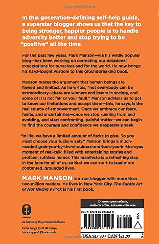 Buy The Subtle Art Of Not Giving A Fuck A Counterintuitive Approach To ...