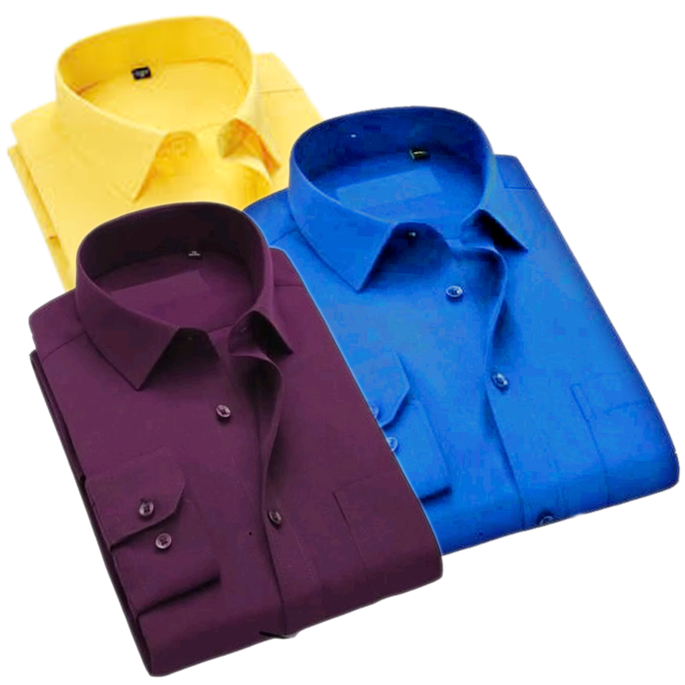 Buy Fashionable Plain Cotton Casual Shirt For Men Combo Of 3 Online ...