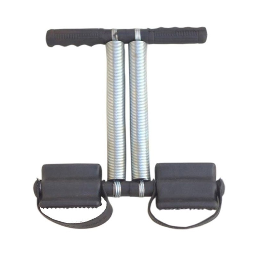 Gold Dust Tummy Trimmer Double Spring Health Care Resistance Tube Black, Silver