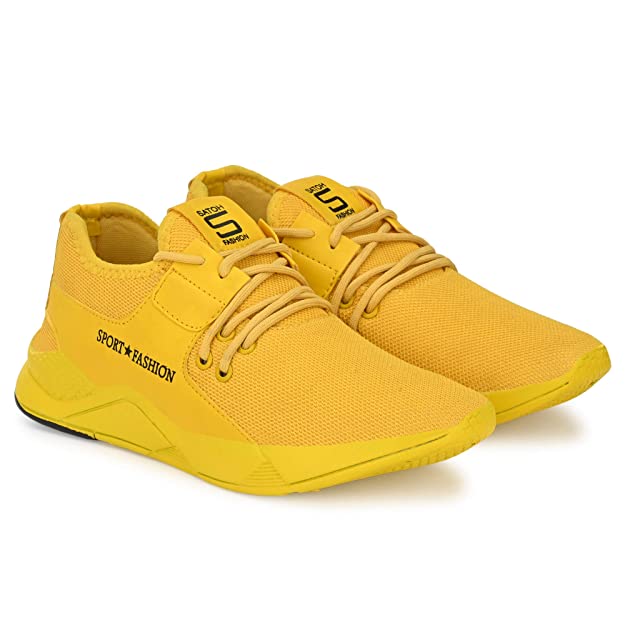yellow color sneakers