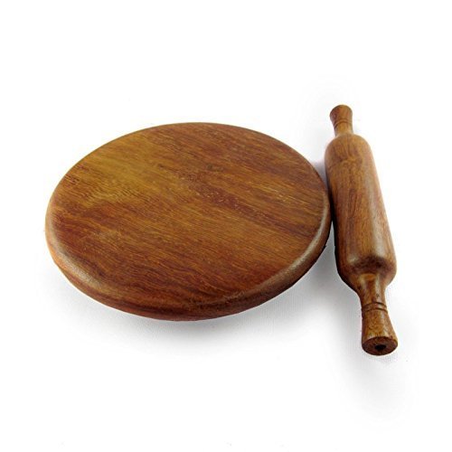 Buy Brown Wooden Chakla Belan or Roti Rolling Board and Pin Combo