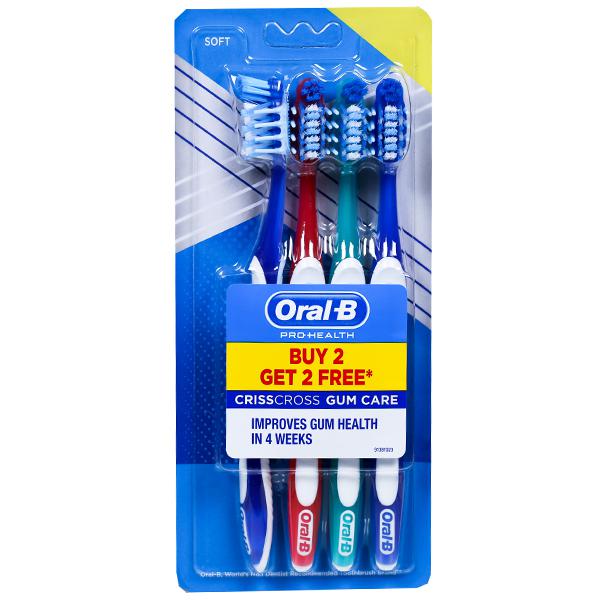 Buy Oral B Prohealth Gumcare Criss Cross Toothbrush(1pc x 4) Online