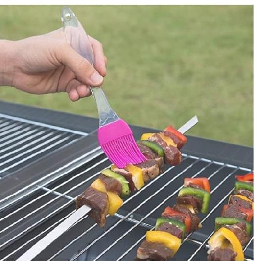 OSM ENTERPRISES Kitchen Silicone Flat Pastry Oil Cooking Brush for Grilling, Tandoor, Baking, Glazing, BBQ